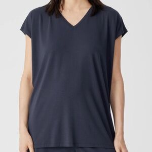 Eileen Fisher Matching Top and Pants, Fine Jersey, Dark Blue (Nocturne)